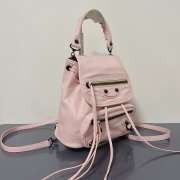 Uubags Balenciaga Le City backpack mini in petal pink Arena lambskin, brass hardware 23x22x11cm - 6