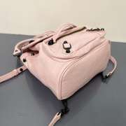 Uubags Balenciaga Le City backpack mini in petal pink Arena lambskin, brass hardware 23x22x11cm - 3