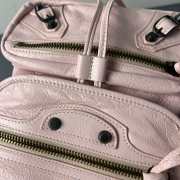 Uubags Balenciaga Le City backpack mini in petal pink Arena lambskin, brass hardware 23x22x11cm - 2
