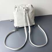 Uubags Balenciaga Le City backpack mini in optic white Arena lambskin, brass hardware 23x22x11cm - 2