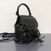 Uubags Balenciaga Le City backpack mini in black Arena lambskin, brass hardware 23x22x11cm - 6