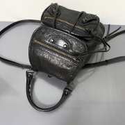 Uubags Balenciaga Le City backpack mini in black Arena lambskin, brass hardware 23x22x11cm - 3