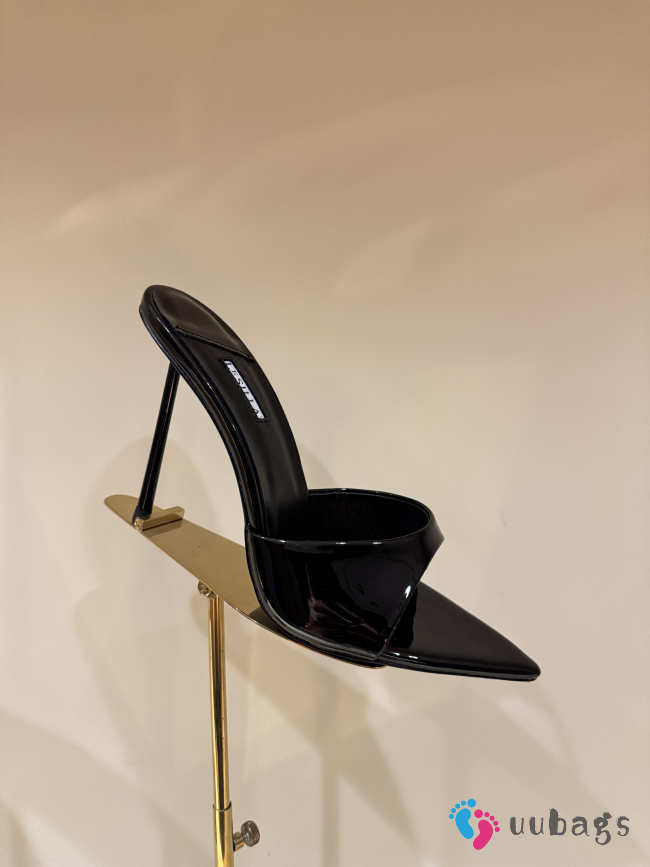 Uubags Le Silla Bella black patent mules 11cm - 1