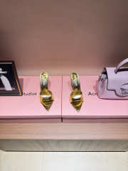 Uubags Le Silla Bella gold patent leather mules 11cm - 6