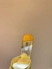 Uubags Le Silla Bella gold patent leather mules 11cm - 5