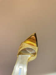 Uubags Le Silla Bella gold patent leather mules 11cm - 4