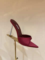 Uubags Le Silla Bella burgundy satin mules 11cm - 1