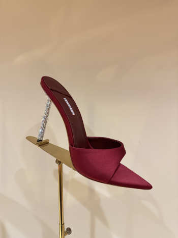 Uubags Le Silla Bella burgundy satin mules 11cm