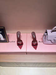 Uubags Le Silla Bella burgundy satin mules 11cm - 5