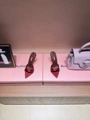 Uubags Le Silla Bella burgundy satin mules 11cm - 4