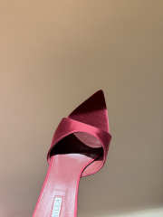 Uubags Le Silla Bella burgundy satin mules 11cm - 3