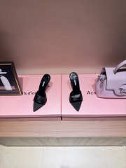 Uubags Le Silla Bella black satin mules 11cm - 4