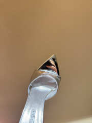 Uubags Le Silla Bella silver patent leather mules 11cm - 4