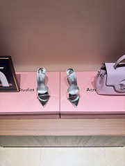 Uubags Le Silla Bella silver patent leather mules 11cm - 3