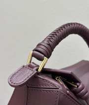 Uubags Loewe mini Puzzle bag in dark burgundy smooth calfskin and nappa lambskin 18x8x12.5cm - 6