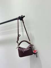 Uubags Loewe mini Puzzle bag in dark burgundy smooth calfskin and nappa lambskin 18x8x12.5cm - 5