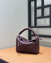 Uubags Loewe mini Puzzle bag in dark burgundy smooth calfskin and nappa lambskin 18x8x12.5cm - 3