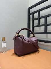 Uubags Loewe small Puzzle bag in dark burgundy smooth calfskin and nappa lambskin 24x10x14cm - 4