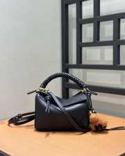 Uubags Loewe mini Puzzle bag in black smooth calfskin and nappa lambskin 18x8x12.5cm - 1