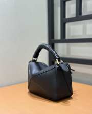 Uubags Loewe mini Puzzle bag in black smooth calfskin and nappa lambskin 18x8x12.5cm - 4
