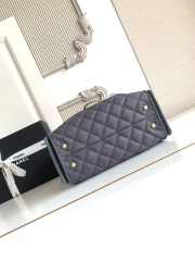 Uubags Chanel 25 Quilted Nylon Chain Shoulder Bag in Dark Grey 30x26x14cm - 6