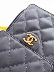 Uubags Chanel 25 Quilted Nylon Chain Shoulder Bag in Dark Grey 30x26x14cm - 2