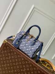 Uubags Louis Vuitton M2A187 Speedy Bandoulière 20 Bag Monogram Emblème Monogram Bleu 20.5x13.5x12cm - 1