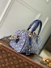 Uubags Louis Vuitton M2A187 Speedy Bandoulière 20 Bag Monogram Emblème Monogram Bleu 20.5x13.5x12cm - 6