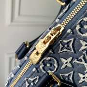 Uubags Louis Vuitton M2A187 Speedy Bandoulière 20 Bag Monogram Emblème Monogram Bleu 20.5x13.5x12cm - 3