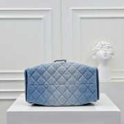 Uubags Chanel 25 small handbag denim dip & gold metallic blue 30x26x14cm (H) - 6