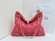 Uubags Medium Dior Milly-La-Forêt Bag Fraise Puffy Macrocannage Calfskin 39x31x5cm - 4