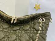 Uubags Medium Dior Milly-La-Forêt Bag Olive Green Puffy Macrocannage Calfskin 39x31x5cm - 5