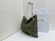 Uubags Medium Dior Milly-La-Forêt Bag Olive Green Puffy Macrocannage Calfskin 39x31x5cm - 2