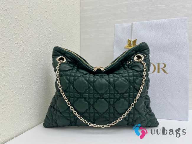 Uubags Medium Dior Milly-La-Forêt Bag Forest Bloom Puffy Macrocannage Calfskin 39x31x5cm - 1