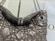 Uubags Medium Dior Milly-La-Forêt Bag Metallic Gray Puffy Macrocannage Calfskin 39x31x5cm - 5