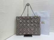 Uubags Medium Dior Milly-La-Forêt Bag Metallic Gray Puffy Macrocannage Calfskin 39x31x5cm - 2