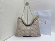 Uubags Medium Dior Milly-La-Forêt Bag Sand-Colored Puffy Macrocannage Calfskin 39x31x5cm - 1