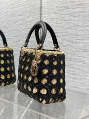 Uubags Lady Dior Wicker Cannage Bag Black Leather 24cm - 4