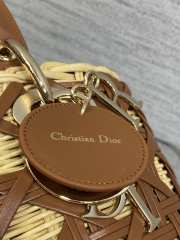 Uubags Lady Dior Wicker Cannage Bag Camel Leather 24cm - 2