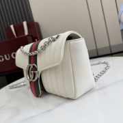 Uubags Gucci Jetset GG Marmont medium shoulder bag white leather 26x15x7cm - 6