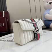 Uubags Gucci Jetset GG Marmont medium shoulder bag white leather 26x15x7cm - 3