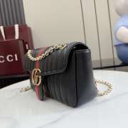 Uubags Gucci Jetset GG Marmont medium shoulder bag black leather 26x15x7cm - 6