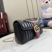 Uubags Gucci Jetset GG Marmont medium shoulder bag black leather 26x15x7cm - 5
