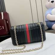 Uubags Gucci Jetset GG Marmont medium shoulder bag black leather 26x15x7cm - 4
