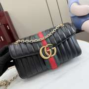 Uubags Gucci Jetset GG Marmont medium shoulder bag black leather 26x15x7cm - 2
