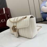 Uubags Gucci Jetset GG Marmont medium shoulder bag grey suede trim 26x15x7cm - 3