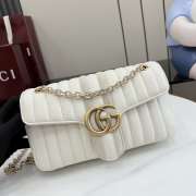 Uubags Gucci Jetset GG Marmont medium shoulder bag grey suede trim 26x15x7cm - 2