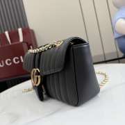 Uubags Gucci Jetset GG Marmont medium shoulder bag black suede trim 26x15x7cm - 5