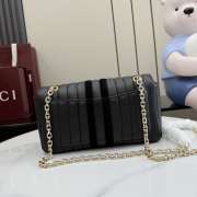 Uubags Gucci Jetset GG Marmont medium shoulder bag black suede trim 26x15x7cm - 4