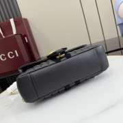Uubags Gucci Jetset GG Marmont medium shoulder bag black suede trim 26x15x7cm - 3